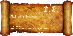 Mihain Robin névjegykártya
